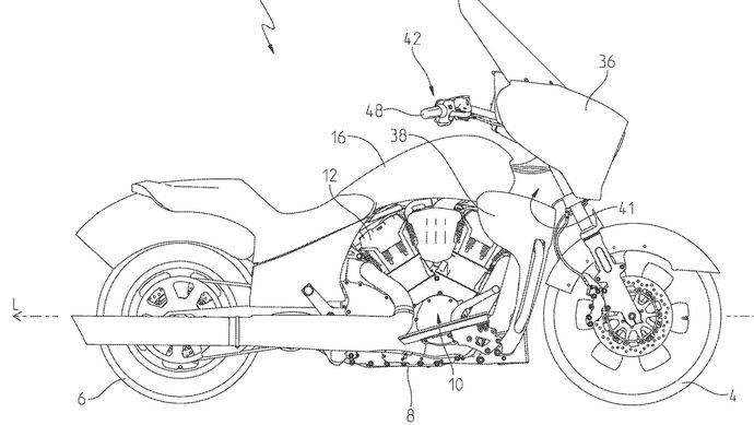 New water-cooled tourer from Indian revealed in patents 